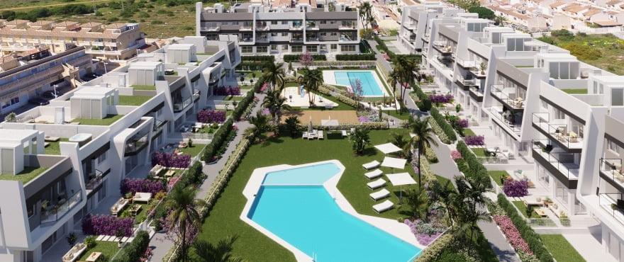 Apartments in Amara, Gran Alacant with sea views and communal areas