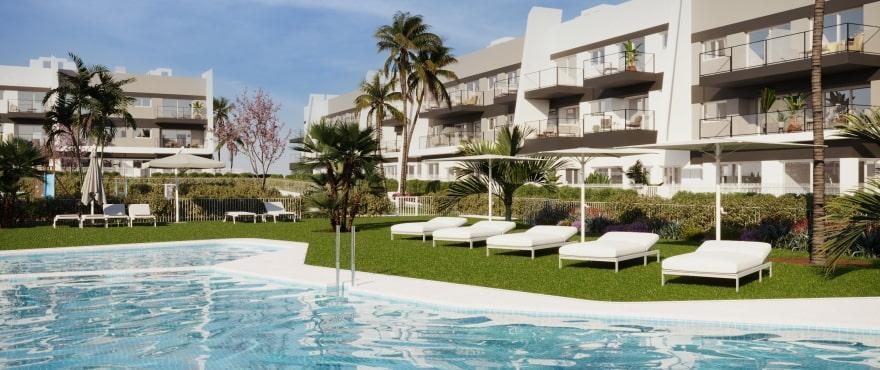 Apartments in Amara, Gran Alacant with sea views and communal areas