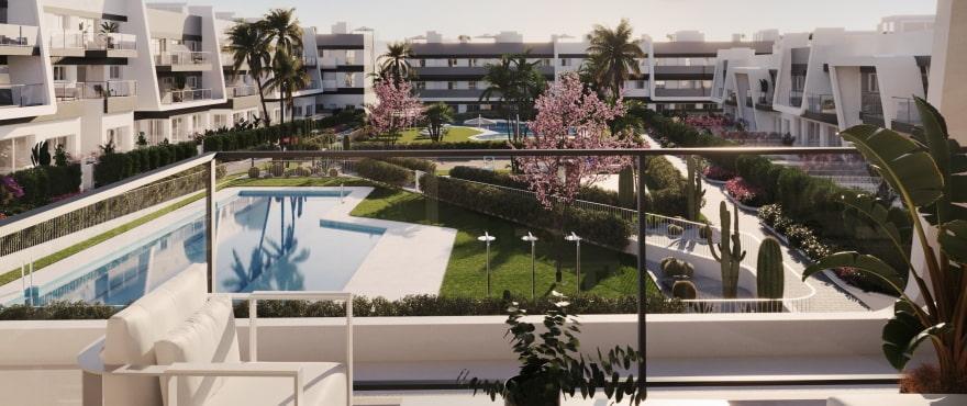 Apartments in Amara, Gran Alacant with sea views and communal areas