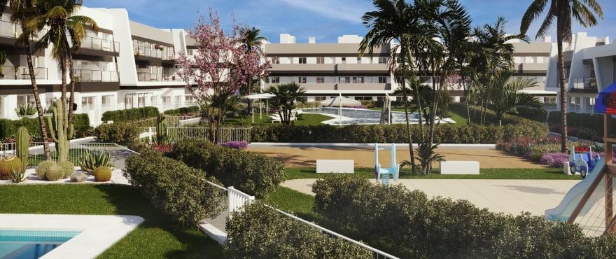 Apartments in Amara, Gran Alacant with sea views and communal areas