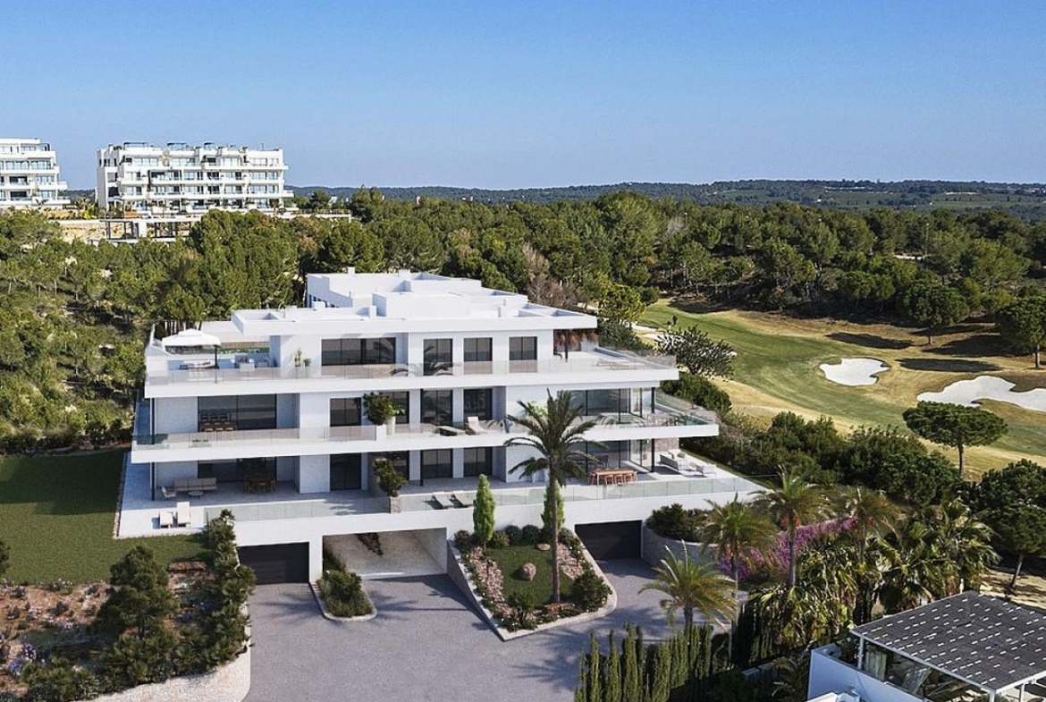 Luxury two-bedroom apartment at Las Colinas Golf & Country Club overlooking the golf course and Mediterranean Sea.