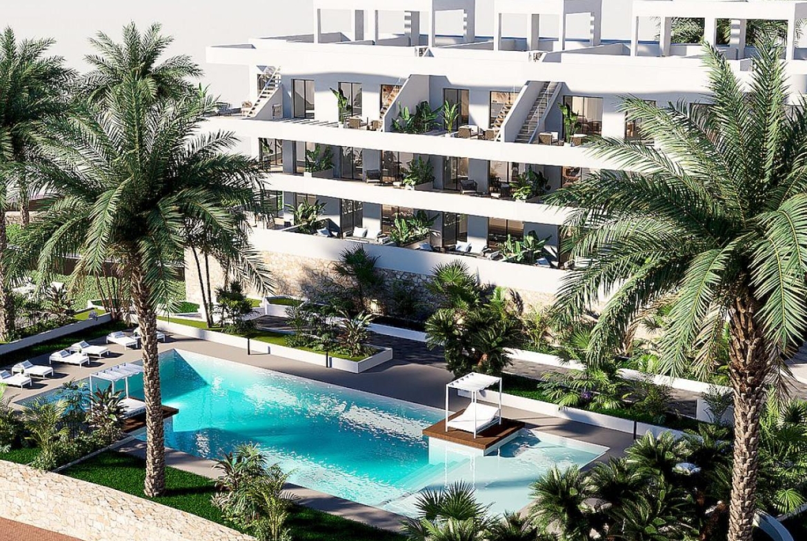 Luxury apartments with sea and mountain views in Finestrat, near golf courses.